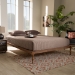 Baxton Studio Iseline Modern and Contemporary Walnut Brown Finished Wood Full Size Platform Bed Frame - BSOMG0001-Ash Walnut-Full