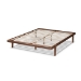 Baxton Studio Kaia Mid-Century Modern Walnut Brown Finished Wood Full Size Platform Bed Frame - BSOMG0002-Ash Walnut-Full