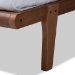 Baxton Studio Kaia Mid-Century Modern Walnut Brown Finished Wood Full Size Platform Bed Frame - BSOMG0002-Ash Walnut-Full