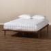 Baxton Studio Kaia Mid-Century Modern Walnut Brown Finished Wood Full Size Platform Bed Frame - BSOMG0002-Ash Walnut-Full