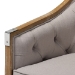 Baxton Studio Terina French Country Industrial Grey-Beige Fabric Upholstered Whitewashed Oak Wood Armchair with Metal Accents - BSOTSF7763-Beige-CC