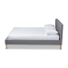 Baxton Studio Aneta Modern and Contemporary Grey Fabric Upholstered King Size Platform Bed - BSOCF9014-Grey-King