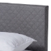 Baxton Studio Aneta Modern and Contemporary Grey Fabric Upholstered King Size Platform Bed - BSOCF9014-Grey-King