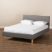 Baxton Studio Aneta Modern and Contemporary Grey Fabric Upholstered King Size Platform Bed - BSOCF9014-Grey-King