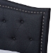 Baxton Studio Felisa Modern and Contemporary Charcoal Grey Fabric Upholstered and Button Tufted King Size Platform Bed - BSOCF9009-Charcoal-King