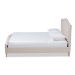 Baxton Studio Felisa Modern and Contemporary Beige Fabric Upholstered and Button Tufted King Size Platform Bed - BSOCF9009-Beige-King