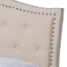 Baxton Studio Felisa Modern and Contemporary Beige Fabric Upholstered and Button Tufted King Size Platform Bed - BSOCF9009-Beige-King