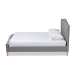 Baxton Studio Felisa Modern and Contemporary Grey Fabric Upholstered and Button Tufted King Size Platform Bed - BSOCF9009-Grey-King