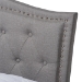 Baxton Studio Felisa Modern and Contemporary Grey Fabric Upholstered and Button Tufted King Size Platform Bed - BSOCF9009-Grey-King