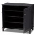 Baxton Studio Coolidge Modern and Contemporary Dark Grey Finished 4-Shelf Wood Shoe Storage Cabinet - BSOFP-01LV-Dark Grey