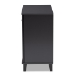Baxton Studio Coolidge Modern and Contemporary Dark Grey Finished 4-Shelf Wood Shoe Storage Cabinet - BSOFP-01LV-Dark Grey