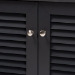 Baxton Studio Coolidge Modern and Contemporary Dark Grey Finished 4-Shelf Wood Shoe Storage Cabinet - BSOFP-01LV-Dark Grey