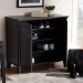 Baxton Studio Coolidge Modern and Contemporary Dark Grey Finished 4-Shelf Wood Shoe Storage Cabinet - BSOFP-01LV-Dark Grey