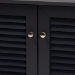 Baxton Studio Coolidge Modern and Contemporary Dark Grey Finished 8-Shelf Wood Shoe Storage Cabinet - BSOFP-04LV-Dark Grey