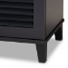 Baxton Studio Coolidge Modern and Contemporary Dark Grey Finished 8-Shelf Wood Shoe Storage Cabinet - BSOFP-04LV-Dark Grey