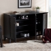 Baxton Studio Coolidge Modern and Contemporary Dark Grey Finished 8-Shelf Wood Shoe Storage Cabinet - BSOFP-04LV-Dark Grey