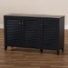 Baxton Studio Coolidge Modern and Contemporary Dark Grey Finished 8-Shelf Wood Shoe Storage Cabinet - BSOFP-04LV-Dark Grey