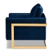 Baxton Studio Matteo Glam and Luxe Navy Blue Velvet Fabric Upholstered Gold Finished Armchair - BSOTSF-77241-Navy/Gold-CC