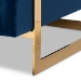 Baxton Studio Matteo Glam and Luxe Navy Blue Velvet Fabric Upholstered Gold Finished Armchair - BSOTSF-77241-Navy/Gold-CC