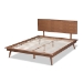 Baxton Studio Karine Mid-Century Modern Walnut Brown Finished Wood Queen Size Platform Bed - BSOMG0004-Ash Walnut-Queen