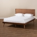 Baxton Studio Karine Mid-Century Modern Walnut Brown Finished Wood Queen Size Platform Bed - BSOMG0004-Ash Walnut-Queen
