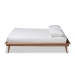 Baxton Studio Karine Mid-Century Modern Walnut Brown Finished Wood Full Size Platform Bed Frame - BSOMG0004-Ash Walnut-Full-Frame
