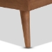 Baxton Studio Karine Mid-Century Modern Walnut Brown Finished Wood Full Size Platform Bed Frame - BSOMG0004-Ash Walnut-Full-Frame
