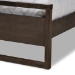 Baxton Studio Inicio Modern and Contemporary Charcoal Brown Finished Wood Queen Size Platform Bed - BSOInicio-Queen