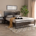 Baxton Studio Inicio Modern and Contemporary Charcoal Brown Finished Wood Queen Size Platform Bed - BSOInicio-Queen