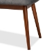 Baxton Studio Flora II Mid-Century Modern Dark Grey Fabric Upholstered Medium Oak Finished Wood Dining Bench - BSOFlora2-Grey/Medium Oak-Bench