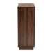 Baxton Studio Mette Mid-Century Modern Two-Tone White and Walnut Finished 5-Shelf Wood Entryway Shoe Cabinet - BSOLV3SC3150WI-Columbia/White-Shoe Cabinet