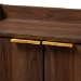 Baxton Studio Lena Mid-Century Modern Walnut Brown Finished 5-Shelf Wood Entryway Shoe Cabinet - BSOLV4SC4150WI-Columbia-Shoe Cabinet