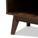 Baxton Studio Lena Mid-Century Modern Walnut Brown Finished 5-Shelf Wood Entryway Shoe Cabinet - BSOLV4SC4150WI-Columbia-Shoe Cabinet