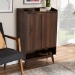 Baxton Studio Lena Mid-Century Modern Walnut Brown Finished 5-Shelf Wood Entryway Shoe Cabinet - BSOLV4SC4150WI-Columbia-Shoe Cabinet