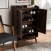 Baxton Studio Lena Mid-Century Modern Walnut Brown Finished 5-Shelf Wood Entryway Shoe Cabinet - BSOLV4SC4150WI-Columbia-Shoe Cabinet