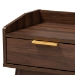 Baxton Studio Lena Mid-Century Modern Walnut Brown Finished 1-Drawer Wood Nightstand - BSOLV4ST4240WI-Columbia-NS