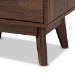 Baxton Studio Lena Mid-Century Modern Walnut Brown Finished 1-Drawer Wood Nightstand - BSOLV4ST4240WI-Columbia-NS