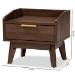 Baxton Studio Lena Mid-Century Modern Walnut Brown Finished 1-Drawer Wood Nightstand - BSOLV4ST4240WI-Columbia-NS