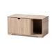 Baxton Studio Jasper Modern and Contemporary Oak Finished 2-Door Wood Cat Litter Box Cover House