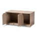 Baxton Studio Jasper Modern and Contemporary Oak Finished 2-Door Wood Cat Litter Box Cover House - BSOSECHC150040WI-Hana Oak-Cat House