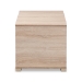Baxton Studio Jasper Modern and Contemporary Oak Finished 2-Door Wood Cat Litter Box Cover House - BSOSECHC150040WI-Hana Oak-Cat House