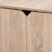 Baxton Studio Jasper Modern and Contemporary Oak Finished 2-Door Wood Cat Litter Box Cover House - BSOSECHC150040WI-Hana Oak-Cat House