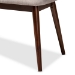 Baxton Studio Flora Mid-Century Modern Light Grey Fabric Upholstered Walnut Finished Wood Dining Bench - BSOFlora-Light Grey/Walnut-Bench