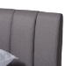 Baxton Studio Brita Mid-Century Modern Grey Fabric Upholstered Walnut Finished Wood King Size Bed - BSOBBT6808-Grey/Walnut-King