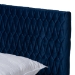 Baxton Studio Frida Glam and Luxe Royal Blue Velvet Fabric Upholstered Full Size Bed - BSOBBT6830-Navy Blue/Walnut-Full