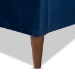 Baxton Studio Frida Glam and Luxe Royal Blue Velvet Fabric Upholstered Full Size Bed - BSOBBT6830-Navy Blue/Walnut-Full