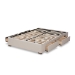 Baxton Studio Leni Modern and Contemporary Beige Fabric Upholstered 4-Drawer King Size Platform Storage Bed Frame - BSOCF9045-Beige-King