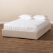 Baxton Studio Leni Modern and Contemporary Beige Fabric Upholstered 4-Drawer King Size Platform Storage Bed Frame - BSOCF9045-Beige-King