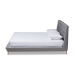 Baxton Studio Naya Mid-Century Modern Grey Fabric Upholstered King Size Wingback Platform Bed - BSOCF9061-Light Grey-King