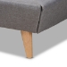 Baxton Studio Naya Mid-Century Modern Grey Fabric Upholstered King Size Wingback Platform Bed - BSOCF9061-Light Grey-King